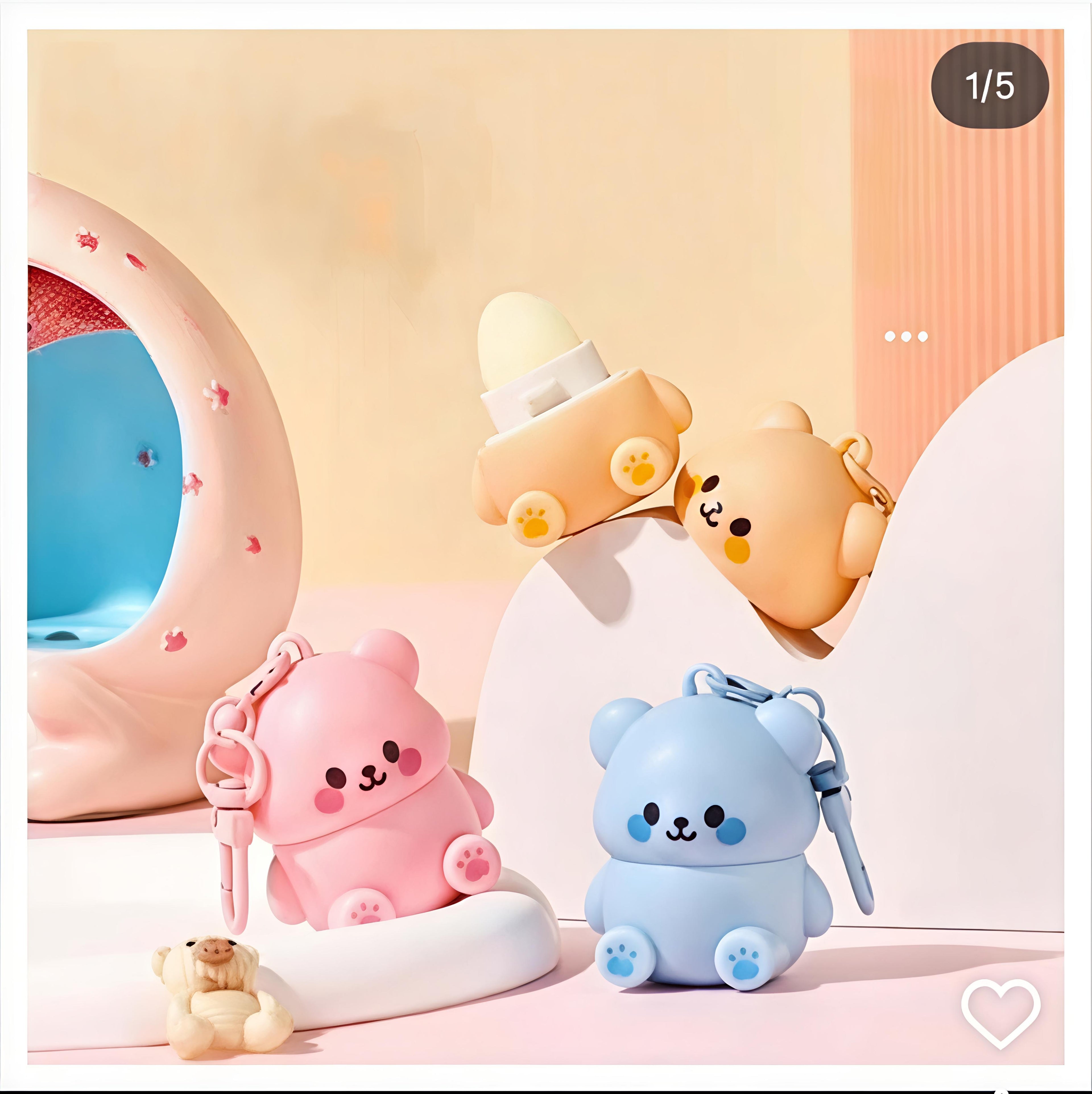 Teddy Keychain Lip Balm - Cute Portable Lip Care | TYXXA STORE
