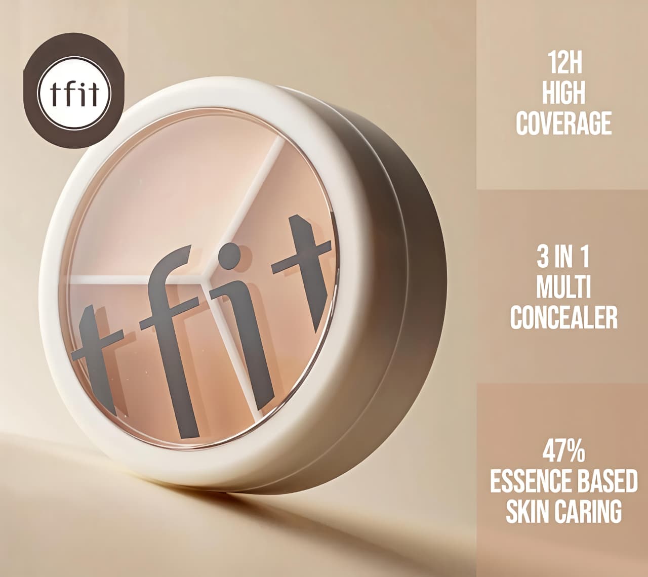 TFIT Cover Up Pro Concealer Palette 3-in-1 Full Coverage | Premium Makeup | TYXXA STORE